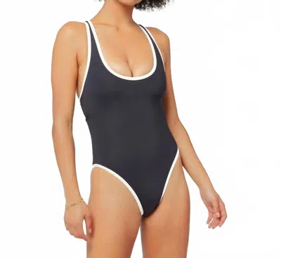 L*space Ebony One Piece Swimsuit In Black/cream