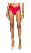 L*space Eco Bardot Classic Bikini Bottom In Lipstick Red