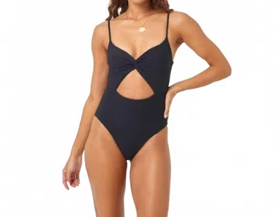 L*SPACE ECO CHIC REPREVE KYSLEE ONE PIECE SWIMSUIT IN BLACK