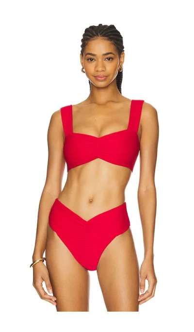 L*space Eco Marlee Bikini Top In Lipstick Red