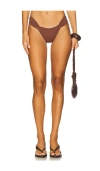 L*space Eco Ocean Rib Dolce Bitsy Bottom In Brown