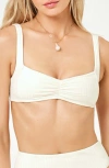 L*space Lspace Effie Cutout Bikini Top In Cream