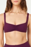 L*space Lspace Effie Cutout Bikini Top In Merlot