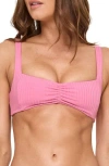 L*space Lspace Effie Cutout Bikini Top In Pink