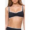 L*space Lspace Effie Shirred Swim Top In Black