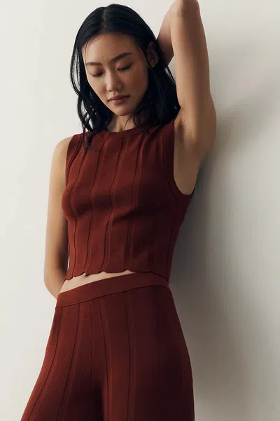 L*space En Route Knit Tank Top In Red