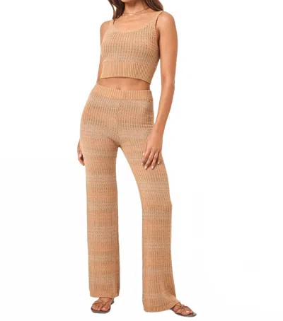 L*space Encinitas Knit Pant In Brown In Multi