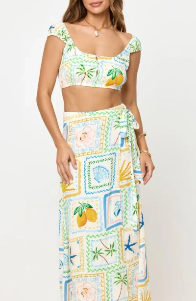 L*space Lspace Ever Cover-up Crop Top In Multi