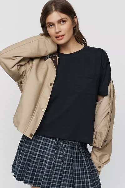 L*space Everyday 100% Cotton Tee In Black