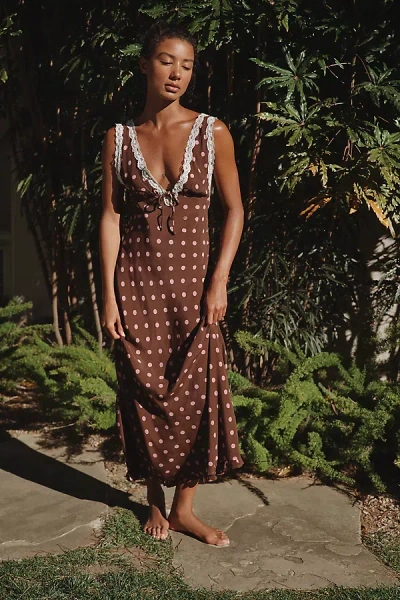 L*space Eyes On You Maxi Dress In Brown