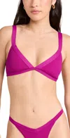 L*space Farrah Ribbed Bikini Top In Ber