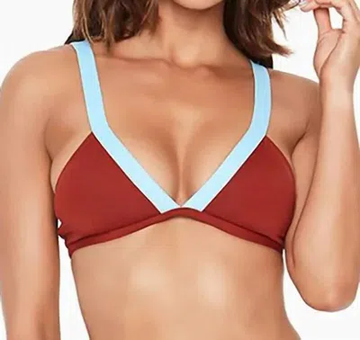 L*space Farrah Bikini Top In Redwood In Burgundy