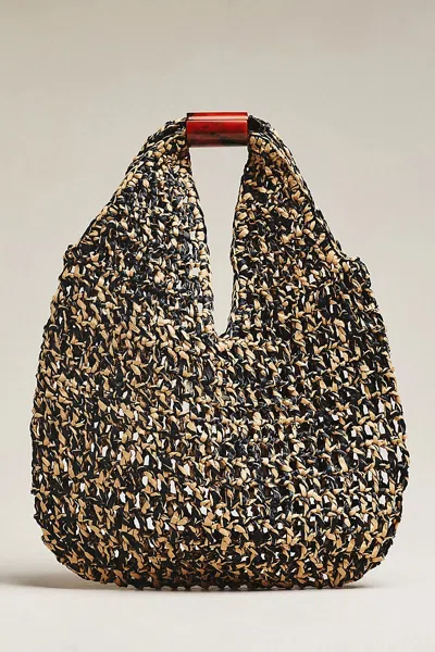L*space Faye Raffia Shoulder Bag In Gold