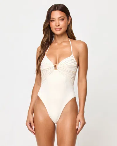 L*space Fifi One Piece Swimsuit In White