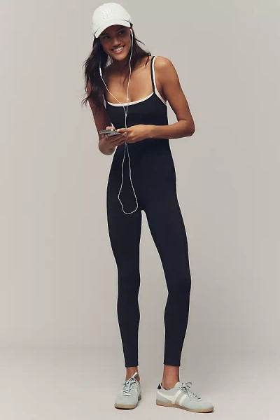 L*space Finish Line Sleeveless Jumpsuit In Black