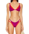 L*space Finneas Bikini Top In Berry/pimento In Multi