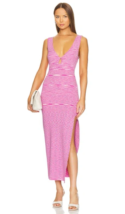 L*space Lspace Florence Rib Maxi Sweater Dress In Pink