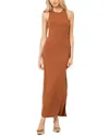 L*space Francesca Open Back Rib Cover-up Dress In Brown