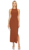L*space Francesca Open Back Rib Cover-up Dress In Coffee