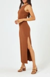 L*space Francesca Open Back Rib Cover-up Dress In Brown