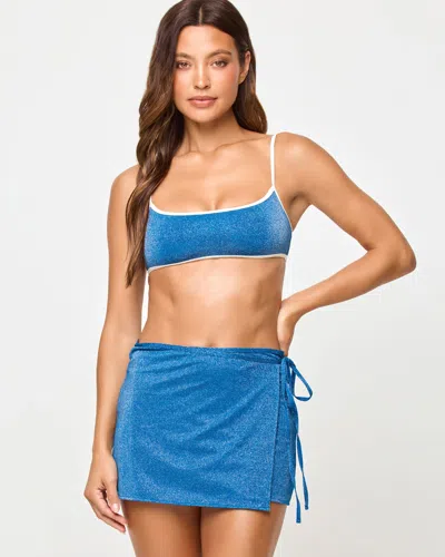L*space Frankie Wrap Skirt In Blue
