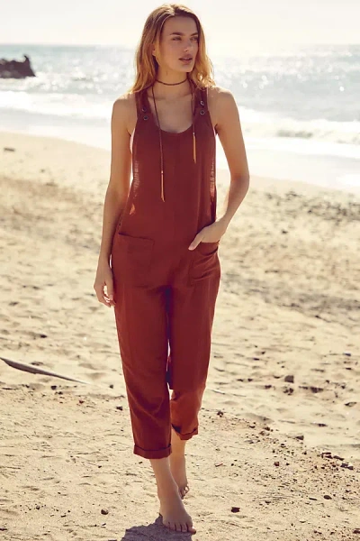 L*space Freya Jumpsuit In Brown