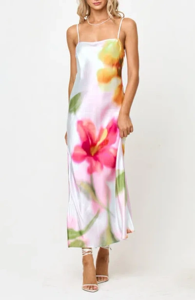 L*space Lspace Gabby Floral Bias Cut Cotton Sateen Cover-up Maxi Dress In Pink