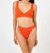 L*space Hailey Ribbed Swimsuit Top In Pimento Red In Multi