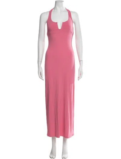 Pre-owned L*space Halterneck Long Dress W/ Tags In Pink