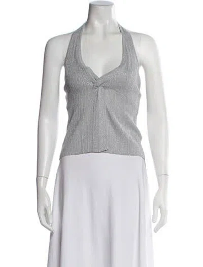 Pre-owned L*space Halterneck Sleeveless Top W/ Tags In Grey