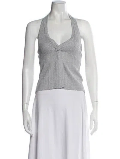 Pre-owned L*space Halterneck Sleeveless Top W/ Tags In Grey