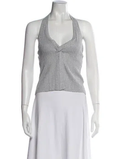 Pre-owned L*space Halterneck Sleeveless Top W/ Tags In Grey