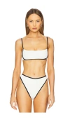 L*space Hazel Bikini Top In Cream & Black