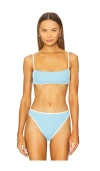 L*space Hazel Bikini Top In Seaspray & Cream