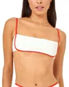 L*space Hazel Ribbed Bikini Top In White