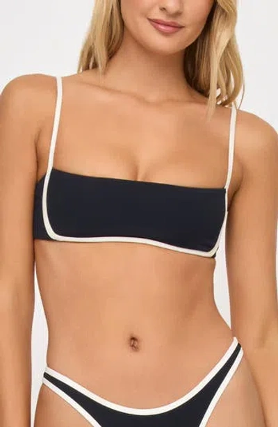 L*SPACE LSPACE HAZEL RIBBED BIKINI TOP