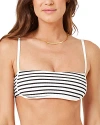 L*space Hazel Stripe Bikini Top In Sail Along Stripe