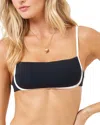 L*space Lspace Hazel Ribbed Bikini Top In Black