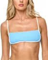 L*space Lspace Hazel Ribbed Bikini Top In Blue
