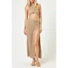 L*space Lspace Heart Of Gold Metallic Crop Cover-up Top In Metallic Gold
