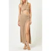 L*space Lspace Heart Of Gold Metallic Crop Cover-up Top In Metallic Gold
