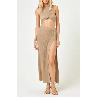 L*SPACE LSPACE HEART OF GOLD METALLIC CROP COVER-UP TOP