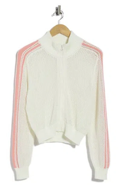 L*space Lspace Heart Stopper Full Zip Sweatshirt In Cream