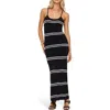 L*space Lspace Heart To Heart Cotton Knit Cover-up Maxi Dress In Black