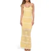 L*space Lspace Heart To Heart Cotton Knit Cover-up Maxi Dress In Yellow