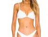 L*space Helena Ribbed Bikini Top In White In White