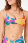 L*space Lspace High Tide Bikini Top In Multi