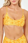 L*space Lspace High Tide Bikini Top In Golden Hour Blossom