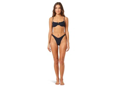 L*SPACE L*SPACE HUNTER TOP WOMEN'S SWIMWEAR BLACK: SM (32-34B)