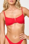 L*space Lspace Hunter Underwire Bikini Top In Flame